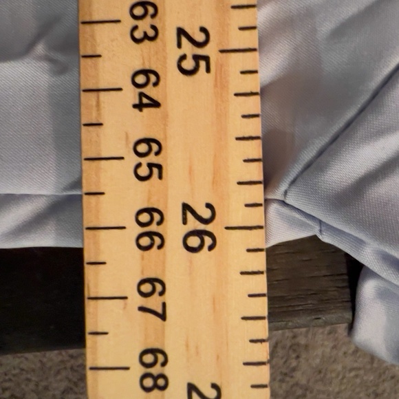 A338  Nancy  Light Blue  Sculpted Flower Detail Blouse  Oversized Fit, NWT  M - Picture 2 of 5